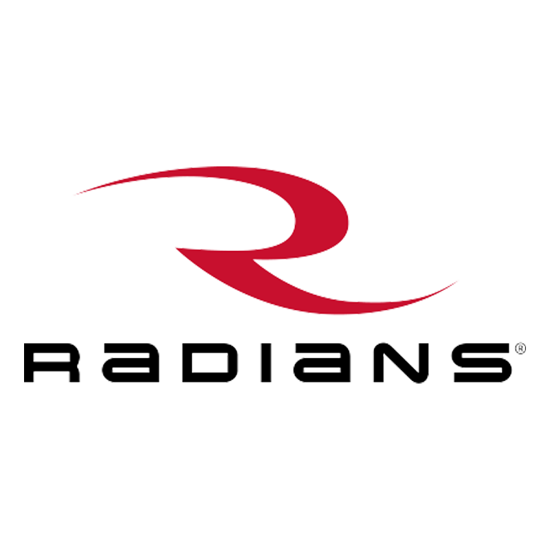 RADIANS SHOOTING GLASSES MATTE BLACK&GRAY FRAME/CLEAR LENSE WRAPAROUND HALF FRAME RUBBER TEMPLES