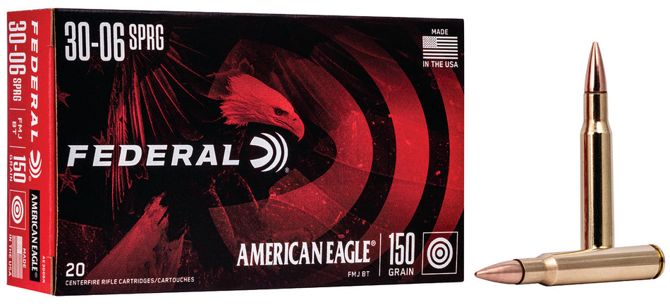 Federal .30-06 Springfield American Eagle 150gr FMJ BT Ammo