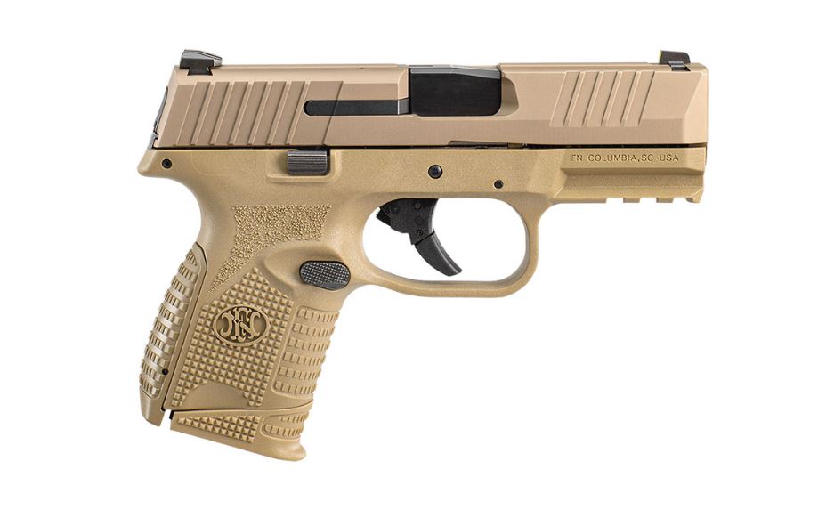 FN 66100819 509 Compact 9mm Luger 3.70" Barrel 10+1, Flat Dark Earth Polymer Frame With Mounting Rail, Flat Dark Earth Stainless Steel Slide, No Manual Safety