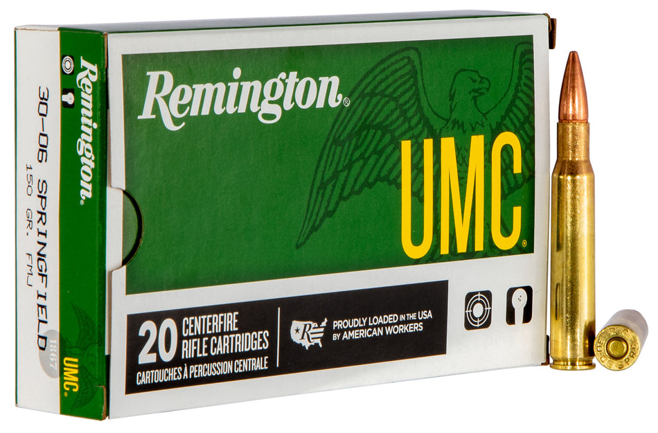 Remington 23699 UMC Full Metal Jacket 150 Grain .30-06 Springfield 2910 fps
