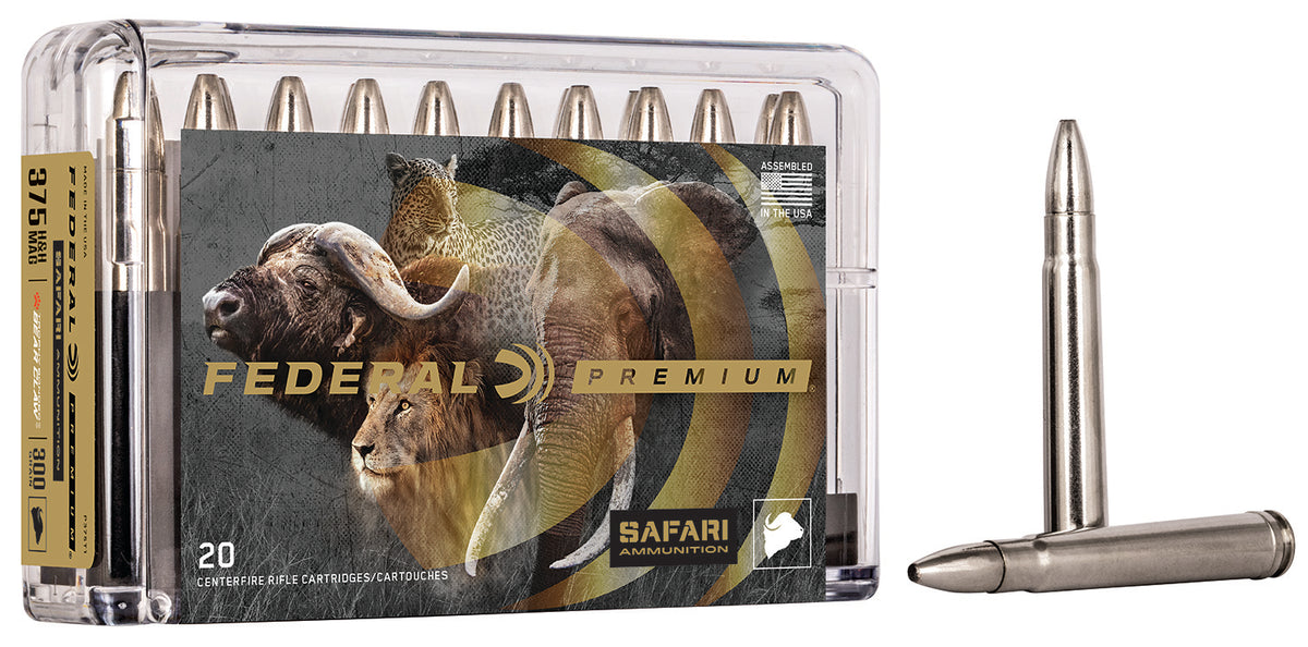 Federal .375 H&H Mag Premium Safari Cape-Shok 300gr JSP Ammo