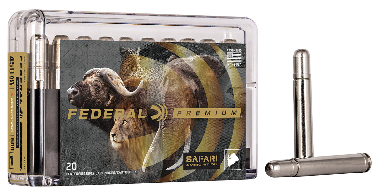 Federal .458 Winchester Mag Premium Safari Cape-Shok 500gr JSP Ammo