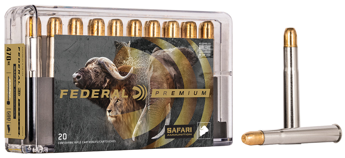 Federal .470 Nitro Express Premium Safari Cape-Shok 500gr FMJ Ammo