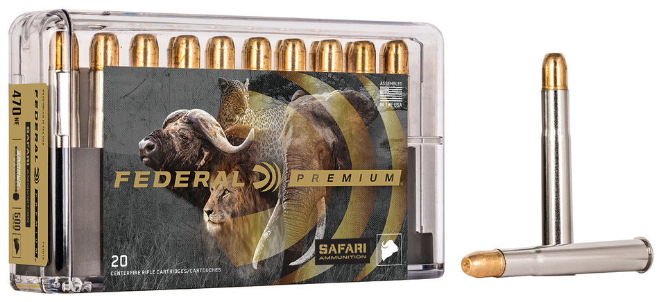 Federal .470 Nitro Express Premium Safari Cape-Shok 500gr FMJ Ammo