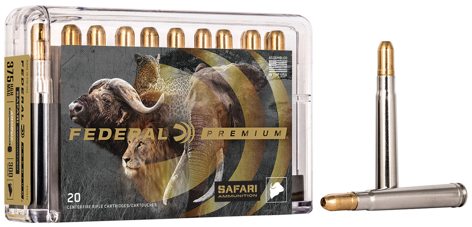 Federal .375 H&H Mag Premium Safari Cape-Shok 300gr FMJ Ammo