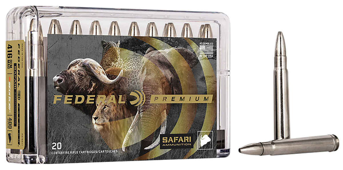 Federal .416 Remington Mag Premium Safari Cape-Shok 400gr JSP Ammo