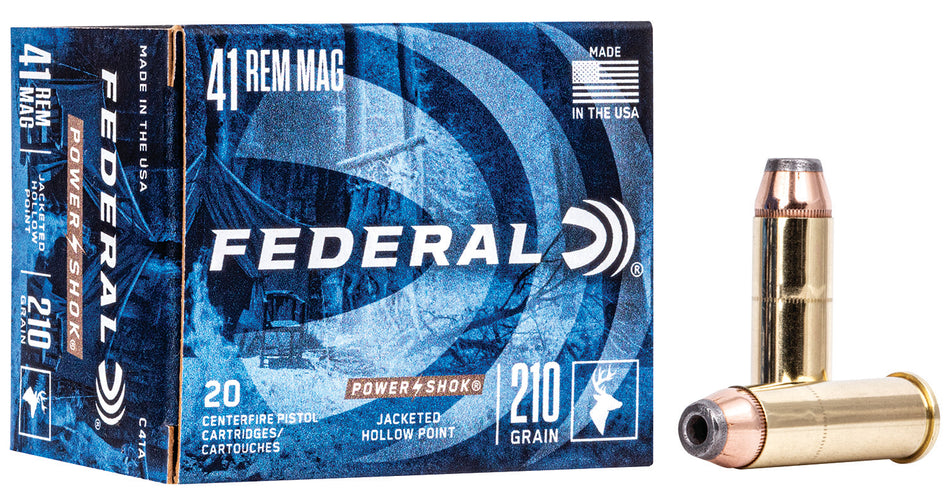 Federal .41 Remington Mag Power-Shok 210gr JHP Ammo