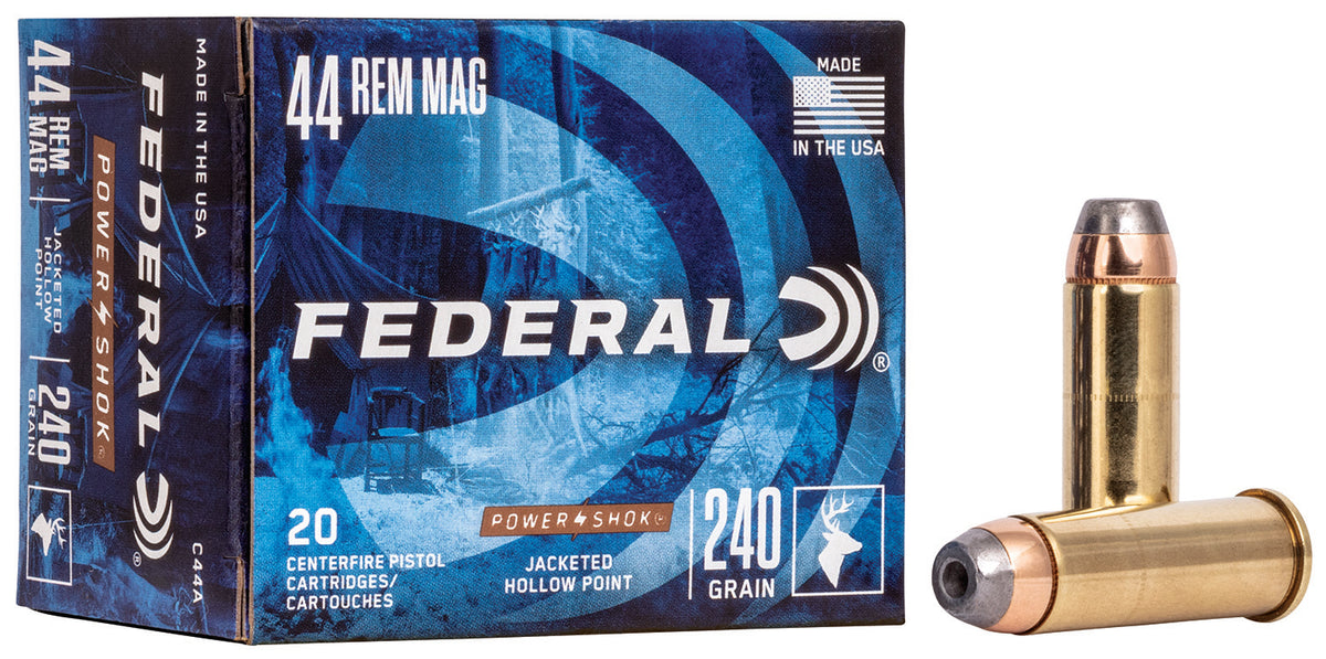 Federal C44A Power-Shok Jacketed Hollow Point 240 Grain .44 Magnum 1230 fps