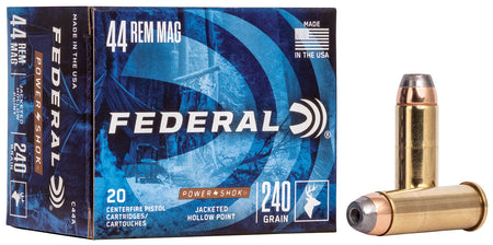 Federal C44A Power-Shok Jacketed Hollow Point 240 Grain .44 Magnum 1230 fps