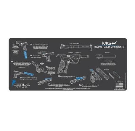 Cerus Gear S&W M&P Instructional 3mm ProMat 12" x 27" - Charcoal Gray