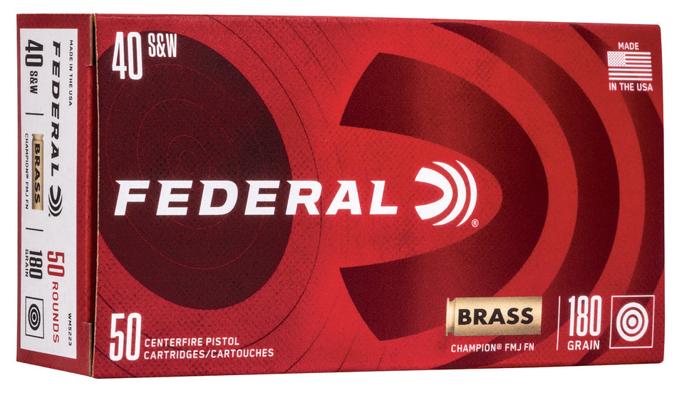 Federal .40 S&W Champion Training 180gr FMJ Ammo