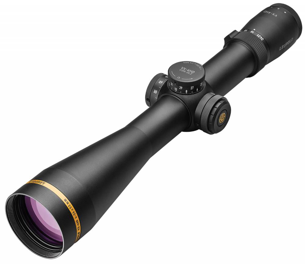 Leupold 171580 VX-6HD CDS-IL 4-24x 52mm Obj 28.10-4.80 ft @ 100 yds FOV 34mm Tube Black Matte Finish Illuminated Impact-23 MOA (SFP)