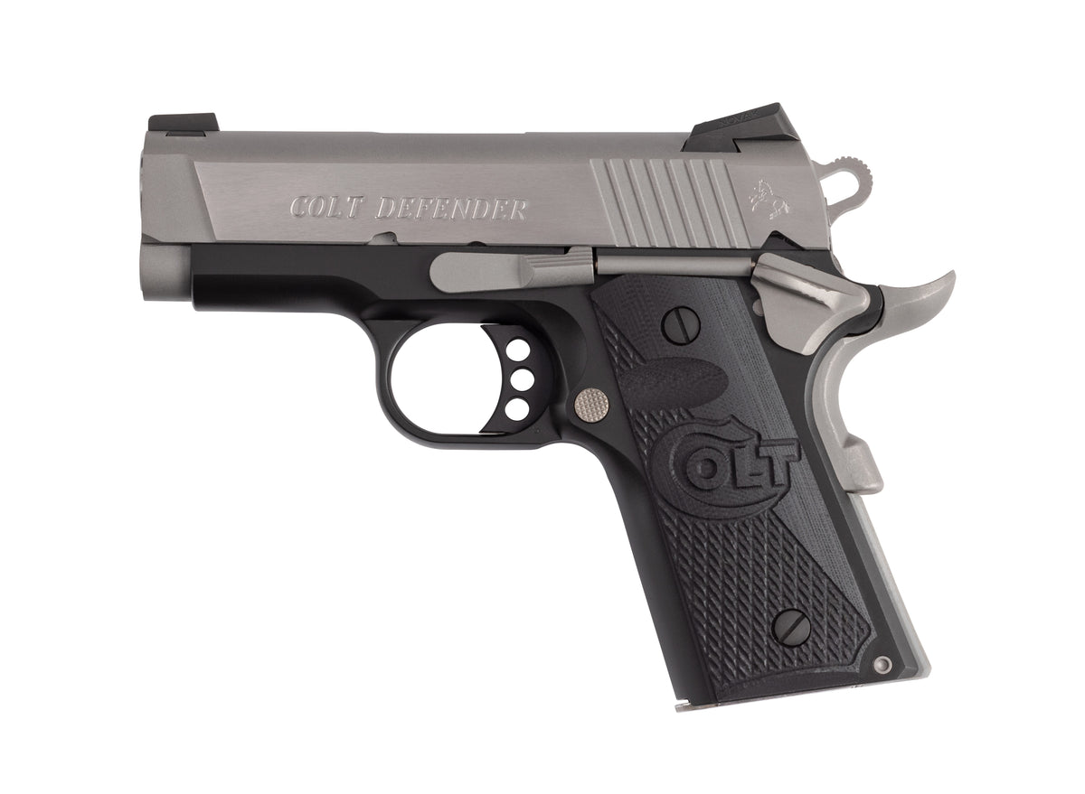 Colt Mfg O7800XETT Defender 45 ACP 7+1 3" Carbon Steel Slide, Aluminum Frame w/Beavertail, G10 Grip