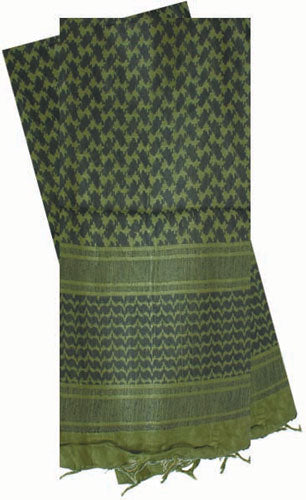 RED ROCK SHEMAGH HEAD WRAP OD/BLACK