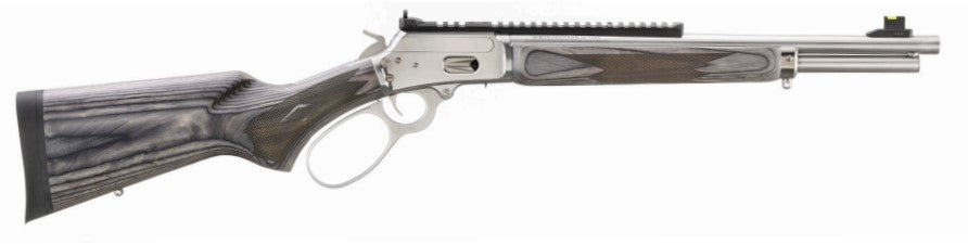 Marlin 70433 1894 SBL 357 Mag 8+1 16.10" Stainless Polished Threaded Barrel& Picatinny Rail Receiver, Fixed Gray Laminate Stock