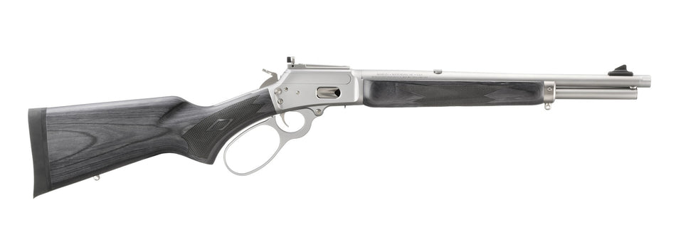 Marlin 1894 Trapper Full Size 44 Special/44 Rem Mag 8+1/9+1 16.10" Satin Threaded Barrel, Satin Stainless Steel Receiver, Fixed Black Laminate Stock