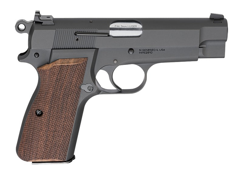 Springfield Armory HP9204 SA-35 Compact 9mm Luger 15+1 4" Stainless Steel Barrel, Black Carbon Steel Serrated Slide & Frame, Checkered Walnut Grip