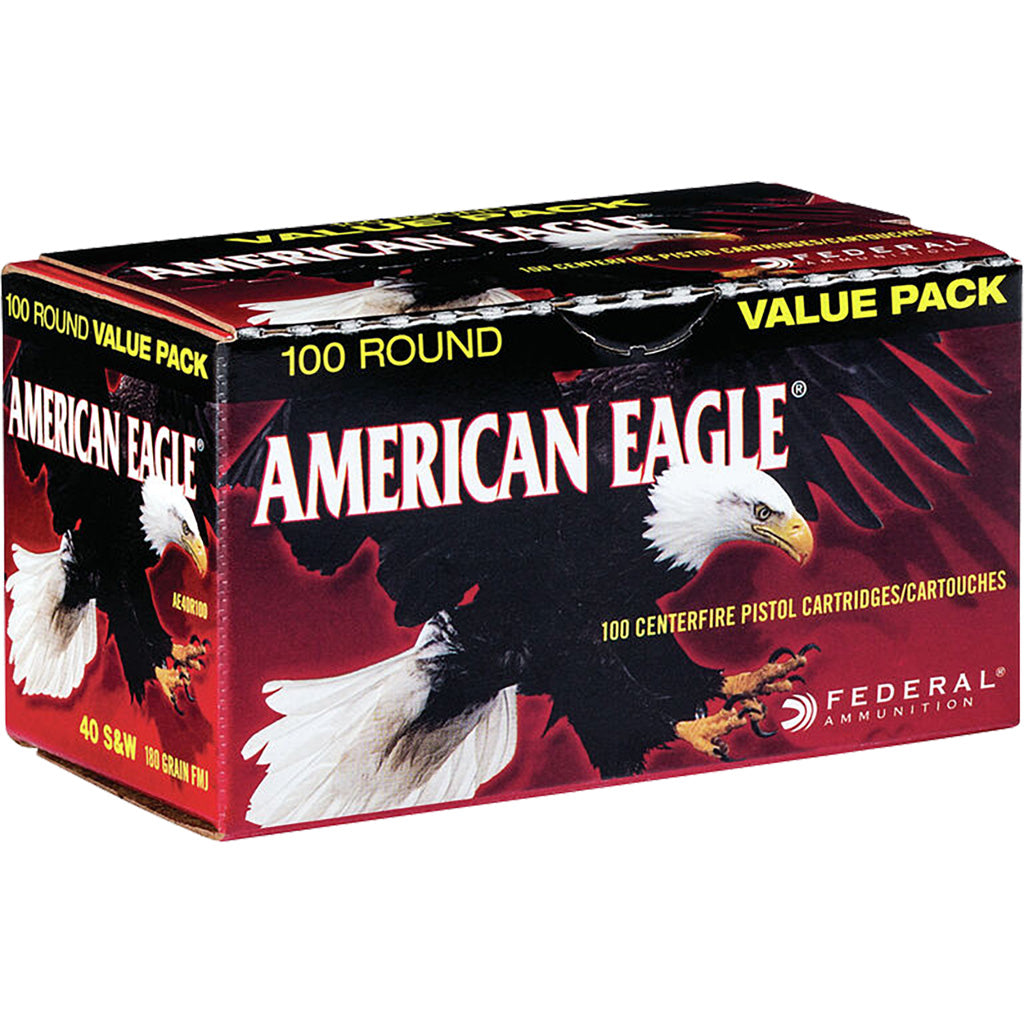 Federal .40 S&W American Eagle 180gr FMJ Ammo - 100 Rounds