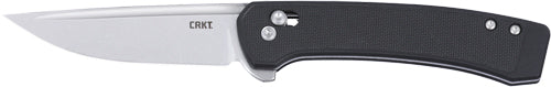 CRKT Q COMPACT 3.05" PLAIN EDGE BLACK STNWSH CROSSBAR