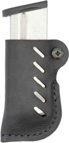 VERSACARRY LEATHER MAG HOLDER SINGLE STACK W/ FLEX VENT BLK