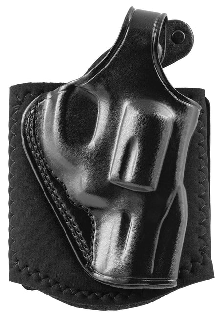 Galco AG286B Ankle Glove Size Fits Ankles up to 13" Black Leather Hook & Loop Compatible w/Glock 26/27 Gen3-5/Glock 33 Right Hand