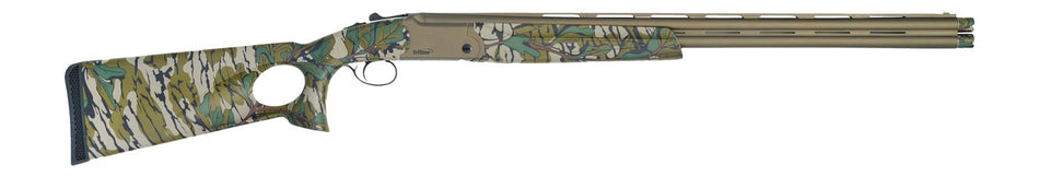 TriStar 30520 Upland Hunter 20 Gauge Break Open 3" 2rd 26" Bronze Cerakote Over/Under Vent Rib Barrel, Bronze Cerakote Engraved Receiver, Thumbhole Mossy Oak Green Leaf Synthetic Stock
