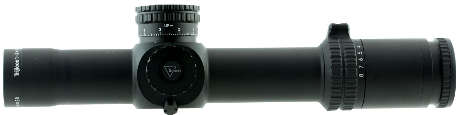 Trijicon 1900029 AccuPower  1-8x 28mm Obj 109.20-13.10 ft @ 100 yds FOV 34mm Tube Black Finish Illuminated Green Segmented Circle Crosshair Mil (FFP)