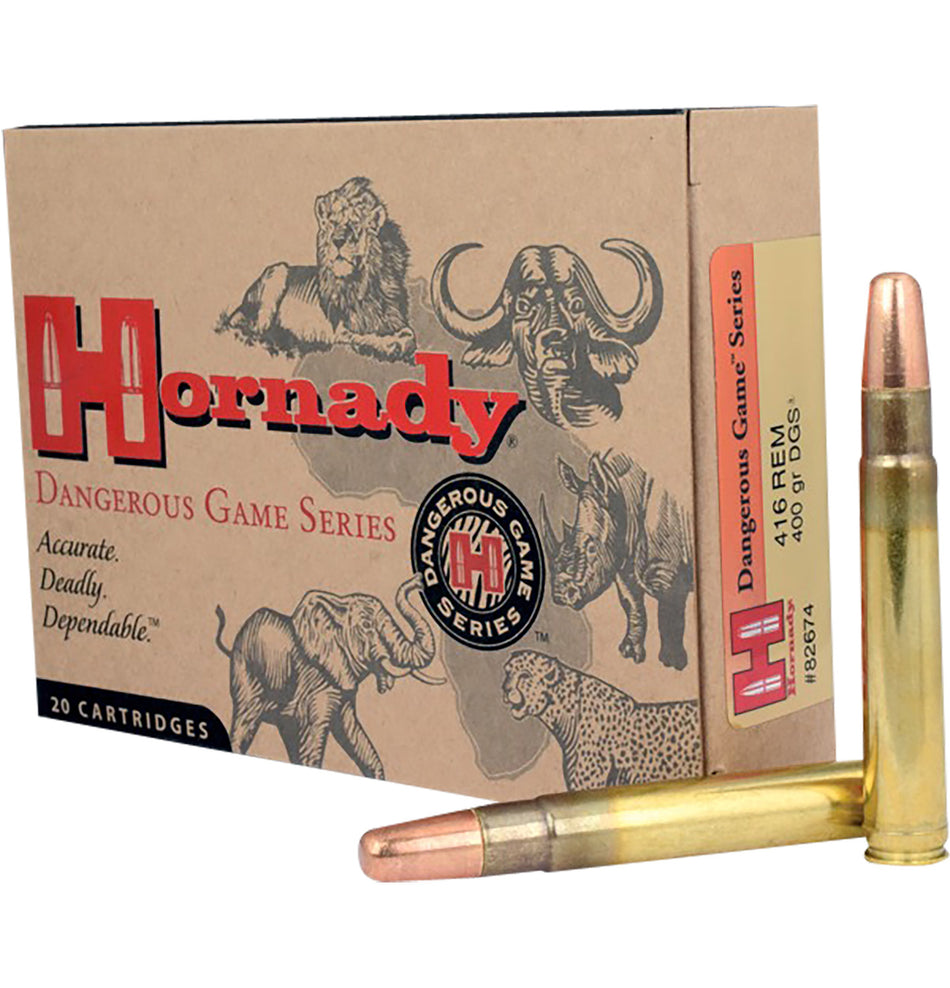 Hornady .416 Rem Mag Dangerous Game 400gr DGS Ammo