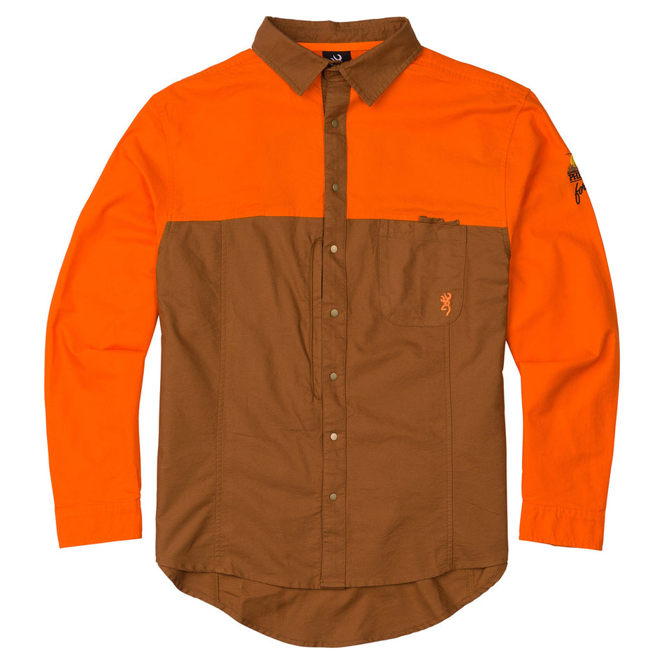 Browning Midweight Upland Shirt Tan/Blaze Medium