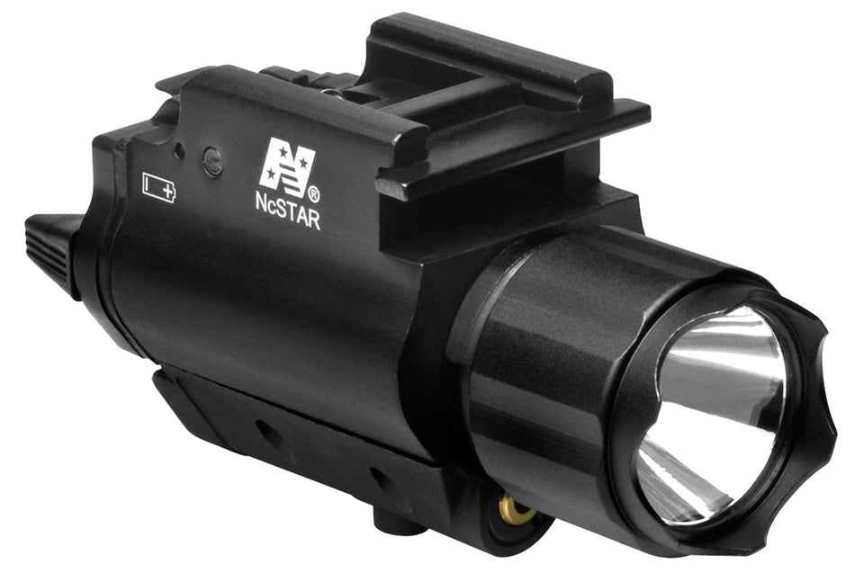 NcStar AQPFLS FlashLight & Red Laser Black Anodized 200 Lumens White Cree LED