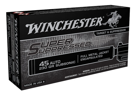 Winchester .45 ACP/Auto Super Suppressed 230gr FMJ Ammo