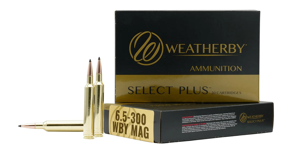 Weatherby 6.5-300 Weatherby Mag Select Plus 129gr CSHP Ammo