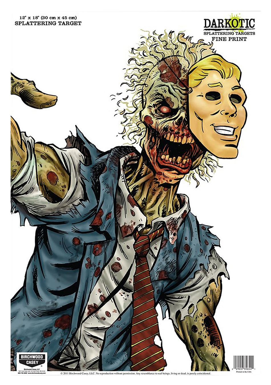 Birchwood Casey 35645 Darkotic Fine Print Zombie Lawyer Paper Hanging Universal 12" x 18" Multi-Color Impact Enhancement Splatter 8 Per Pkg