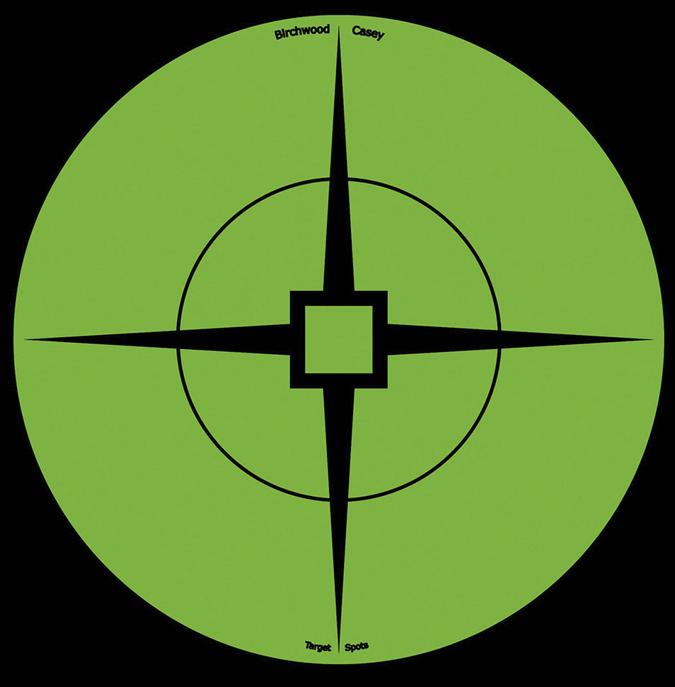 Birchwood Casey 33936 Target Spots Self-Adhesive Paper Black/Green 6" Crosshair 10 Pack