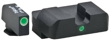 AmeriGlo GL101 i-Dot Sight Set for Glock Green Tritium White Outline Front Sight-Green Tritium Rear Sight