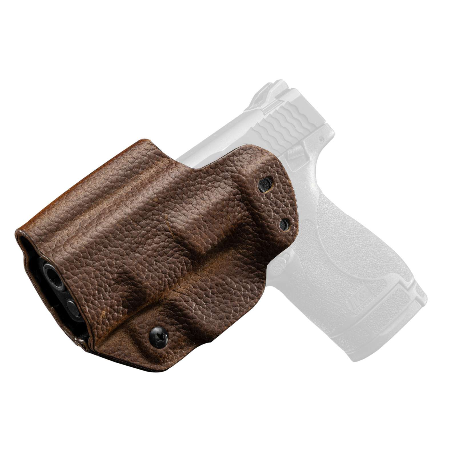 MISSION FIRST TACTICAL LEATHER HYBRID IWB HOLSTER S&W M&P SHIELD 9/40 RH BROWN RAGE GRAIN