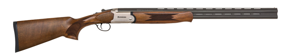 Mossberg 75477 Silver Reserve Bantam Youth 20 Gauge Break Open 3" 2rd 26" Matte Blued Over/Under Vent Rib Barrel, Satin Silver Stainless Steel Engraved Receiver, Fixed Black Walnut Stock, Right Hand