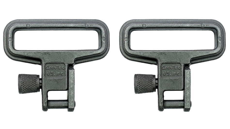 GrovTec US Inc GTSW05 Mil-Force Swivel Set Rifle 1.25" Black Zinc Phosphate Steel