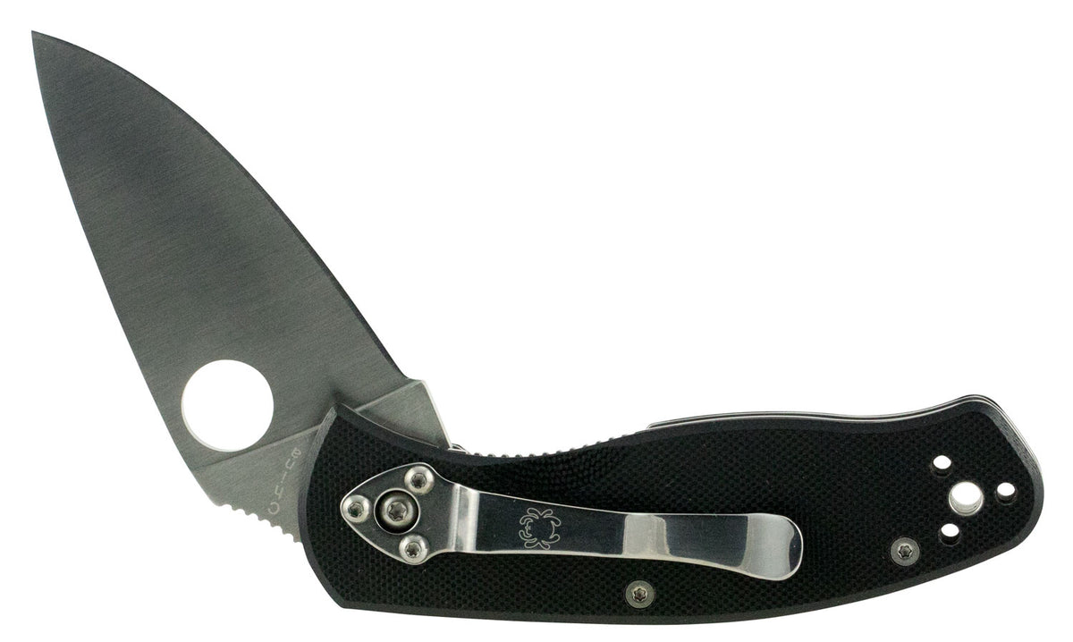 Spyderco C136GP Persistence 2.77" Folding Drop Point Plain 8Cr13MoV SS Blade Black G10 Handle Includes Pocket Clip