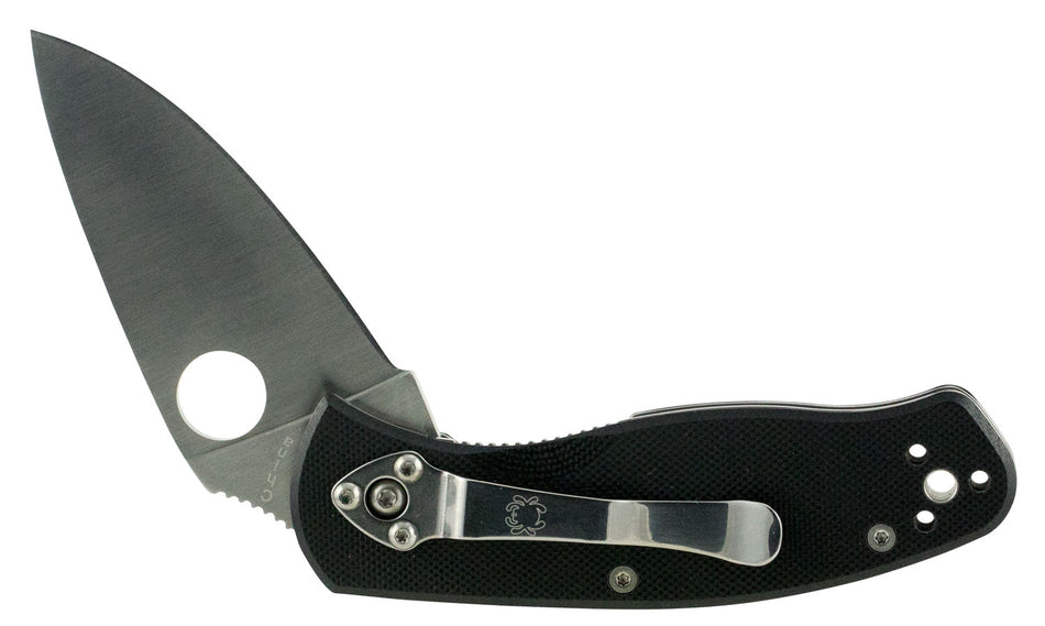 Spyderco C136GP Persistence 2.77" Folding Drop Point Plain 8Cr13MoV SS Blade Black G10 Handle Includes Pocket Clip