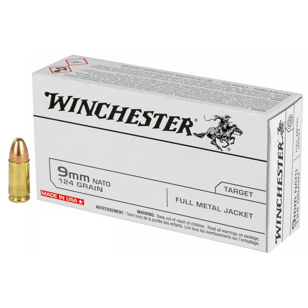 Winchester 9mm Luger / Parabellum USA Nato 124gr FMJ Ammo