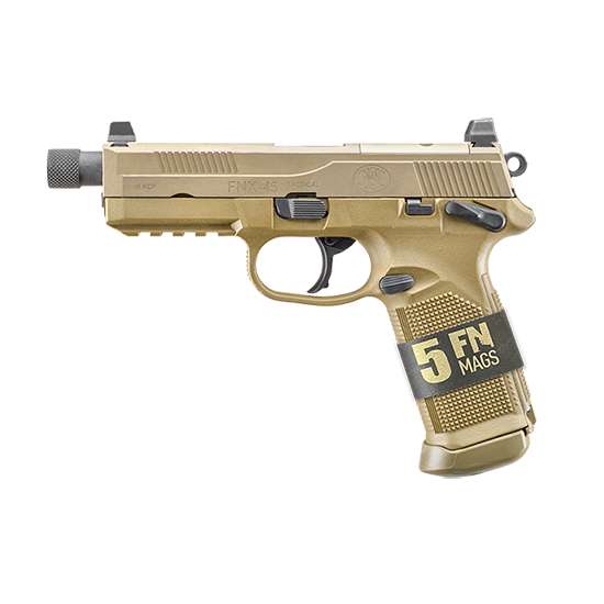 FN FNX-45 TACTICAL FDE BUNDLE 5-10RD COMPLIANT