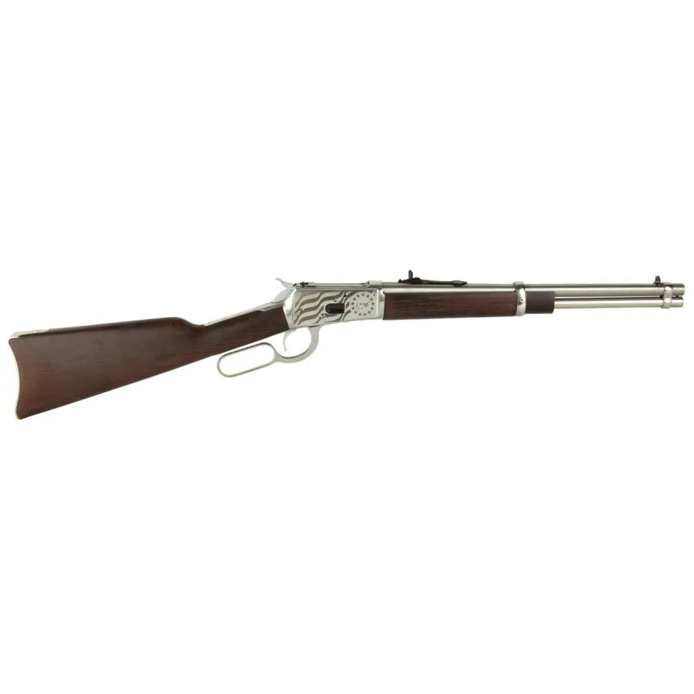 ROSSI R92 357MAG 16" SS/HWRD 8RD 1776 FLAG ENGRAVED