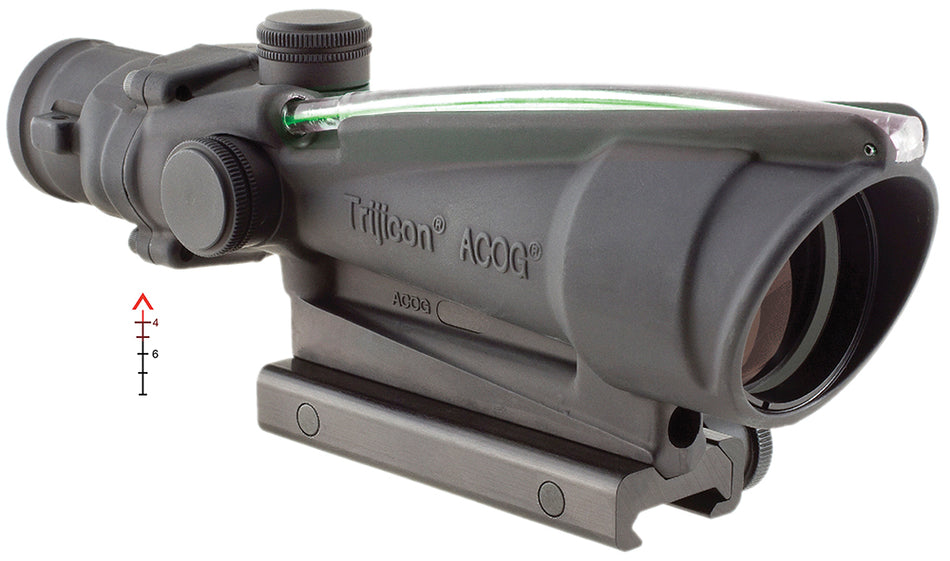 Trijicon 100144 ACOG Black Hardcoat Anodized 3.5x35mm Illuminated Green Chevron .308/7.62 BDC Reticle