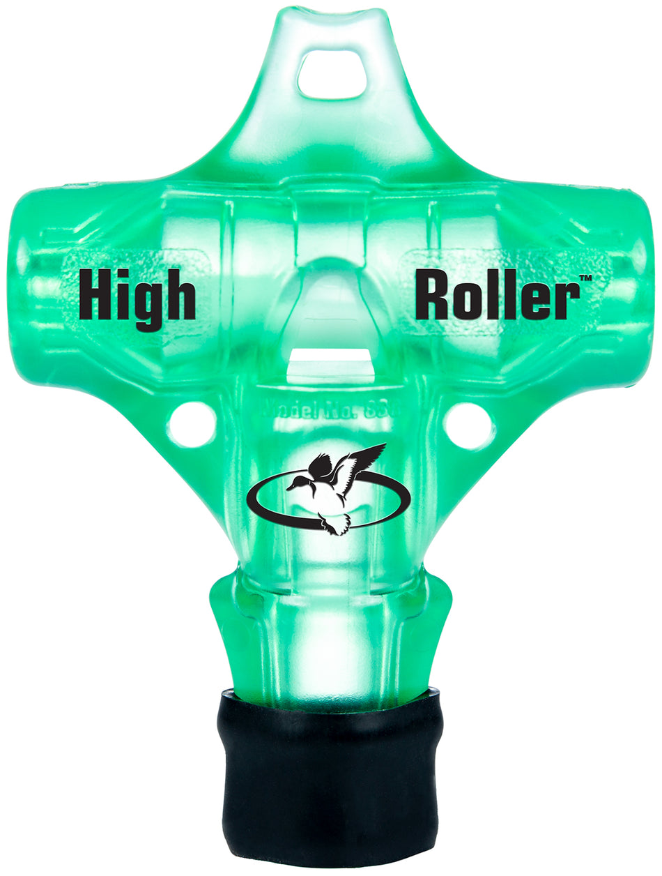Primos 838 High Roller Whistle Call Mallard Drake/Pintail/Teal/Widgeon Sounds Attracts Ducks Green Polycarbonate