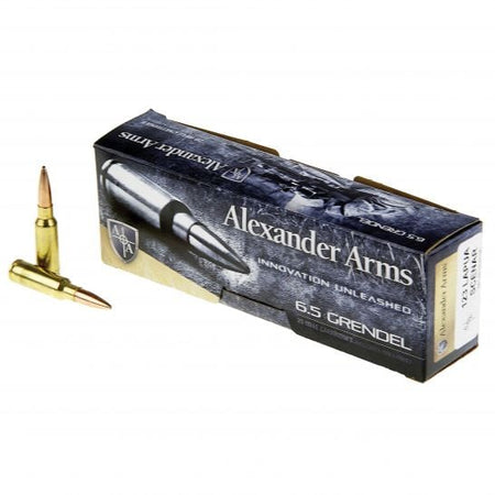 Alexander Arms 6.5 Grendel 123gr Lapua Scenar HPBT Ammo
