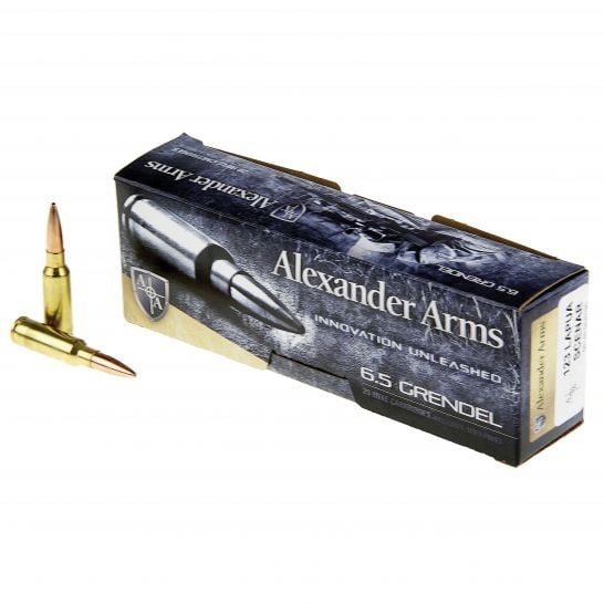 Alexander Arms 6.5 Grendel 123gr Lapua Scenar HPBT Ammo
