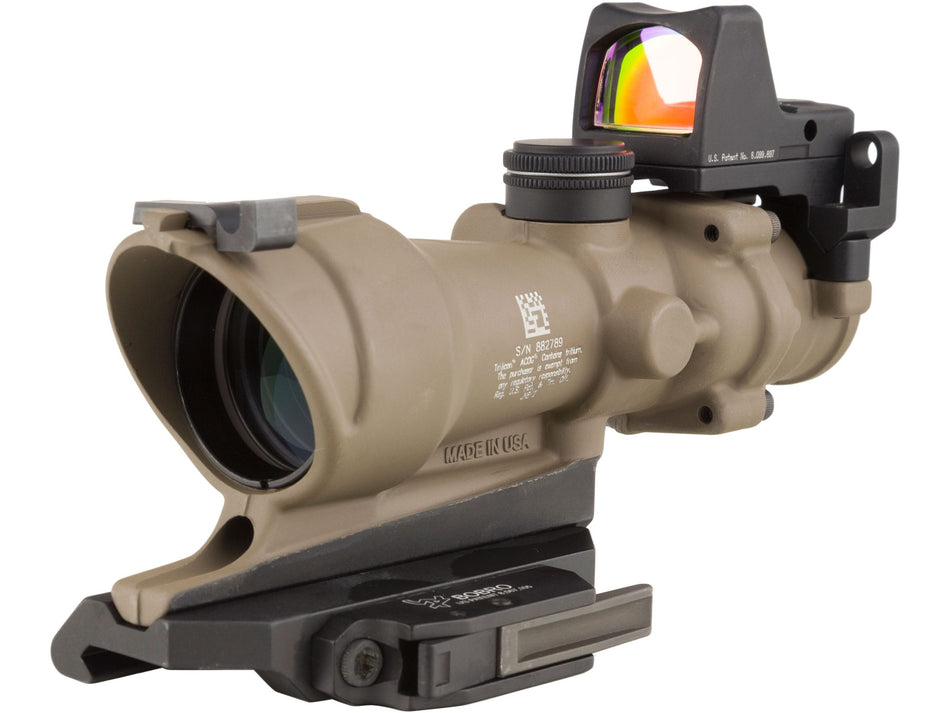 Trijicon ACOG ECOS 4x32mm Illuminated Amber Crosshair 5.56 Rifle Scope