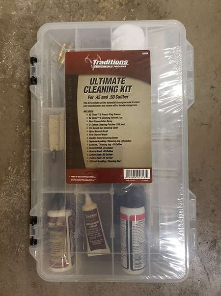 TRADITIONS MUZZLELOADING ULTIMATE CLEANING KIT W PLANO BOX 45/50 CAL ( 6 PER CASE )