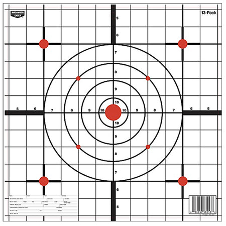 Birchwood Casey 37213 EZE-Scorer 12" Bullseye Paper Hanging Black/White 13 Per Pkg